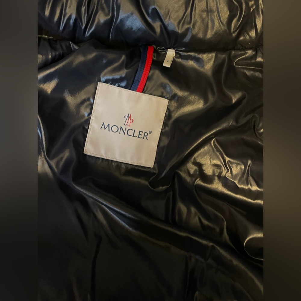 Moncler Navy Quilted Down Hooded Puffer Jacket - Picture 5 of 9